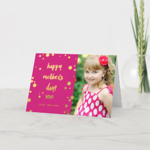 Faux Gold Foil XOXO Carte de voeux pour la fête