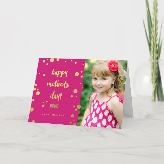 Faux Gold Foil XOXO | Carte de voeux pour la fête  (Devant)