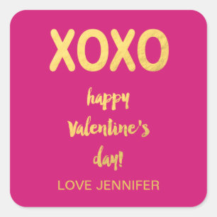Faux Gold Foil XOXO   Sticker pour la Saint-Valent