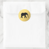 Faux Gold Foil - zwarte olifant Sticker (Tas)