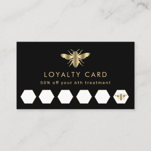 Faux Gold folie Bee Loyaliteit Card Visitekaartje
