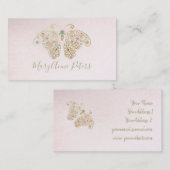 faux gold folie butterfly visitekaartje (Voorkant / Achterkant)