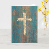 Faux Gold folie Cross Religious Kaart (Gele Bloem)