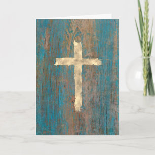 Faux Gold folie Cross Religious Kaart
