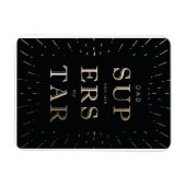 faux gold folie dad is superstar vaderdag magn magneet (Horizontaal)