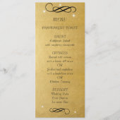 Faux Gold Folie, Elegant, bruiloft Menu (Voorkant)
