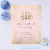 FAUX Gold folie lotus logo Flyer (Enkel)