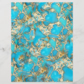 FAUX Gold folie lotus logo turquoise stone Flyer (Achterkant)