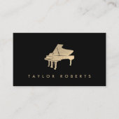 faux gold folie piano visitekaartje (Voorkant)