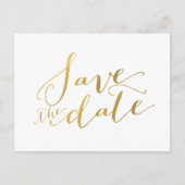 Faux Gold Folie Save the Date Briefkaart 2 (Voorkant)