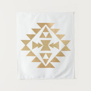 Faux Gold Folie Tribal Illustratie wandtapijt Wandkleed