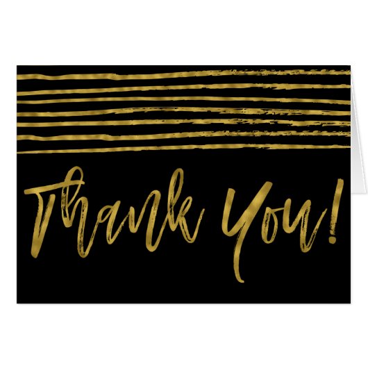 Faux Gold Folie Wedding Bedankt Card (Voorkant Horizontaal)