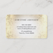 faux gold folie zonnebloem visitekaartje (Achterkant)