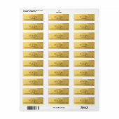 Faux Gold Folie Zwart Toekomst Mr & Mrs Bruiloft Etiket (Full Sheet)