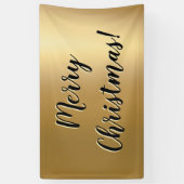 Faux Gold Fun Chic Feestelijk Stijlvol Vrolijk Ker Spandoek (Verticaal)
