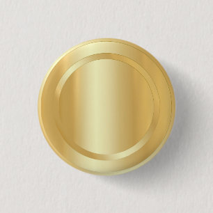 Faux Gold Glamor Elegant Trendy Sjabloon Ronde Button 3,2 Cm