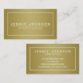 Faux Gold Glamor Glitter Visitekaartje (Voorkant / Achterkant)