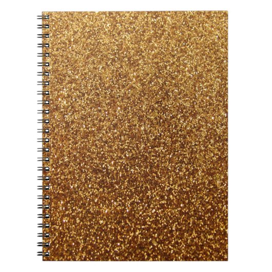 Faux Gold glitter-afbeelding Notitieboek (Voorkant)