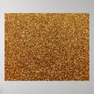Faux Gold glitter-afbeelding Poster