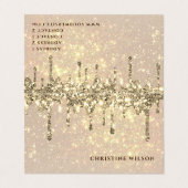 faux gold glitter background visitekaartje (Buitenkant ongevouwen)