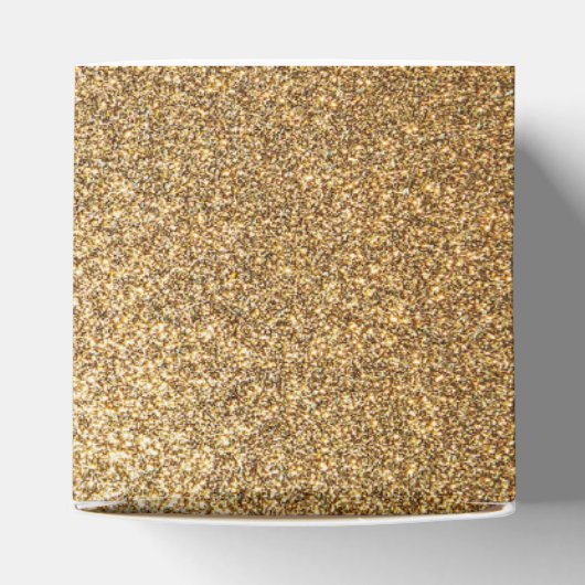 Faux Gold Glitter Baptism with Cross Personalized Bedankdoosjes (Bovenkant)