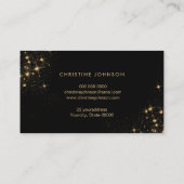 faux gold glitter bee visitekaartje (Achterkant)