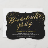 Faux Gold Glitter Confetti Chique Bachelorette Par Kaart (Voorkant)