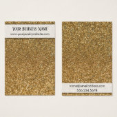 Faux Gold Glitter Earring Holder Display Kaarten Visitekaartjes (Voorkant /achterkant)