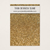 Faux Gold Glitter Earring Holder Display Kaarten Visitekaartjes (Voorkant)
