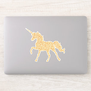 Faux Gold Glitter Eenhoorn Glam Vinyl Sticker