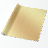 Faux Gold Glitter Elegant Modern Gouden Glanzend Cadeaupapier (Uitgerold)