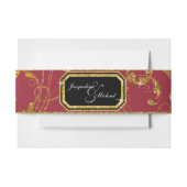 Faux Gold Glitter Elegant Scroll Classy Wedding Uitnodigingen Wikkel (Voorkant Voorbeeld)