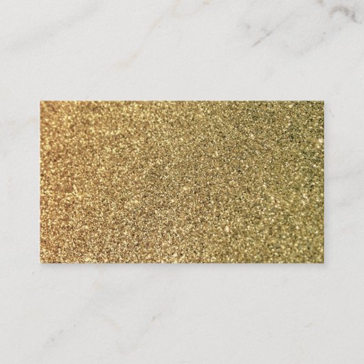 Faux Gold Glitter Foto Visitekaartje (Voorkant)