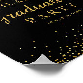 Faux gold glitter graduparty welkomstbord poster (Hoek)