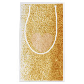 Faux Gold Glitter met hart Klein Cadeauzakje (Voorkant)
