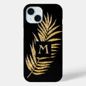Faux Gold Glitter Palm Tropical Case-Mate iPhone Case (Achterkant)