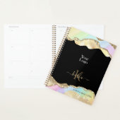 Faux Gold Glitter & Pastel Waves Appointbook Planner (Display)