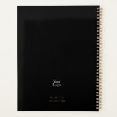 Faux Gold Glitter & Pastel Waves Appointbook Planner (Achterkant)