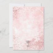 Faux Gold Glitter & Pink Modern Weddenschap Kaart (Achterkant)