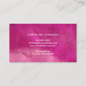 Faux Gold Glitter Seashell op roze Visitekaartje (Achterkant)