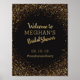 Faux Gold Glitter Vrijgezellenfeest Welkomstteken  Poster