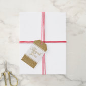 Faux Gold Glitter Weddenschap Hartelijk dank Gift Cadeaulabel (Met Touw)