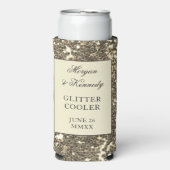 Faux Gold Glitter Wedding Party (Seltzer Voorkant)