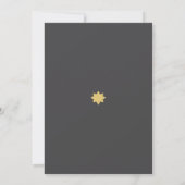 Faux Gold & Grey Invitation d'anniversaire (Dos)
