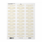 Faux Gold Hand Script Modern Elegant Sjabloon Etiket (Full Sheet)