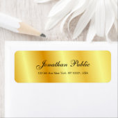 Faux Gold Handwrited Script Moderne Sjabloon Etiket (Insitu)