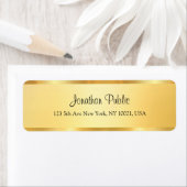 Faux Gold Handwrited Script Persoonlijke Sjabloon Etiket (Insitu)
