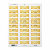 Faux Gold Handwrited Script Persoonlijke Sjabloon Etiket (Full Sheet)