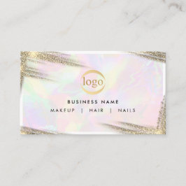 Faux Gold Holographic Professionele Logo Luxe Visitekaartje