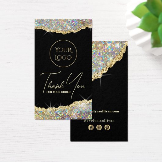 Faux Gold Iridescent glitter pakket Visitekaartje (Bureau)